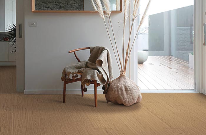 mocha toned flooring in tranquil space